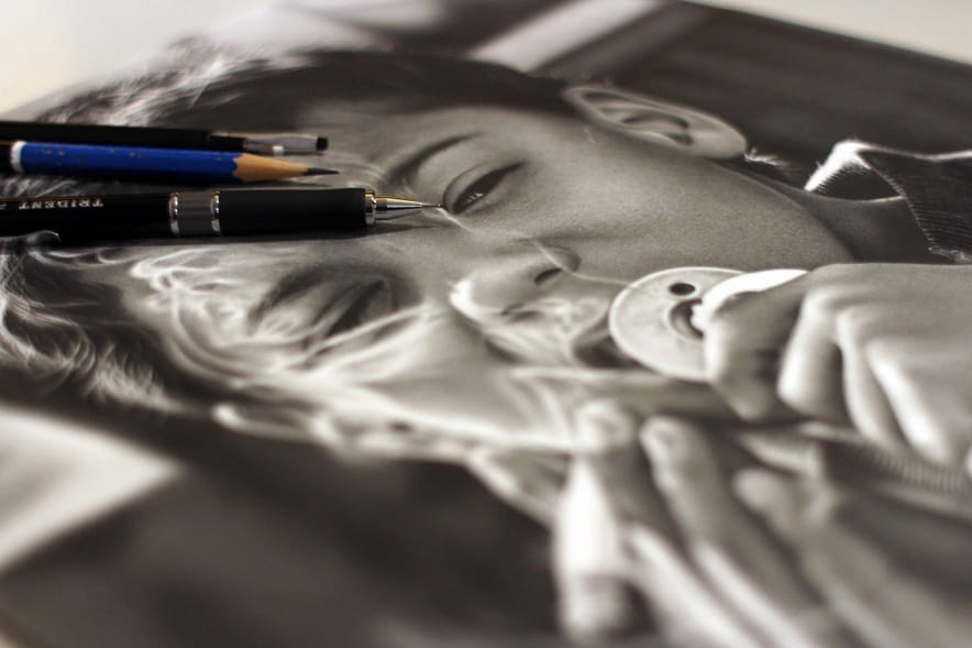 Desenho realista feito à mão — Charles Laveso - Close up #dr231 | Desenhos Realistas
