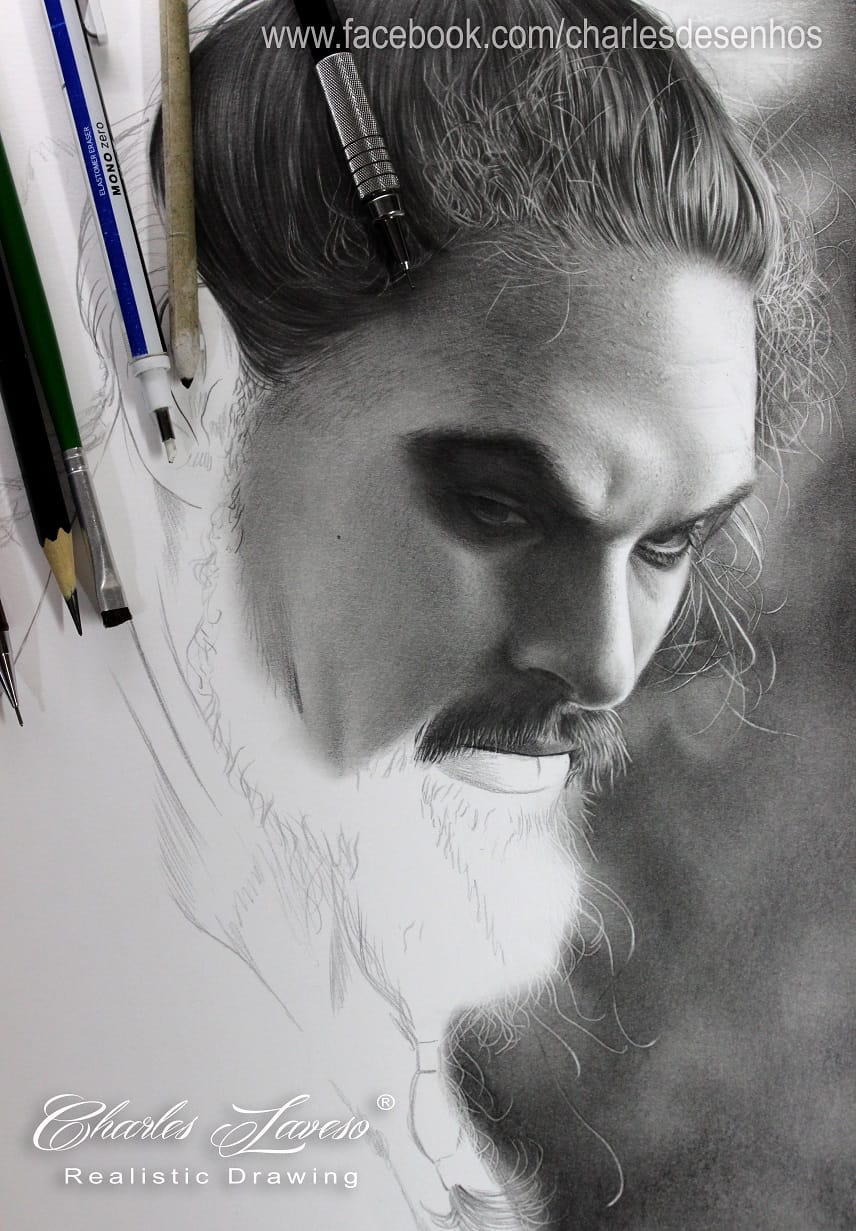 Desenho realista feito à mão — Charles Laveso - Em andamento... 02 #dr238 | Desenhos Realistas