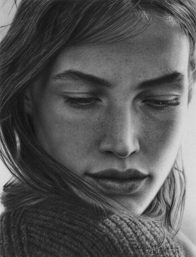 Desenho realista feito à mão — Desenho de Aniela Darienzo (Curso Virtual) #dr3 | Desenhos Realistas