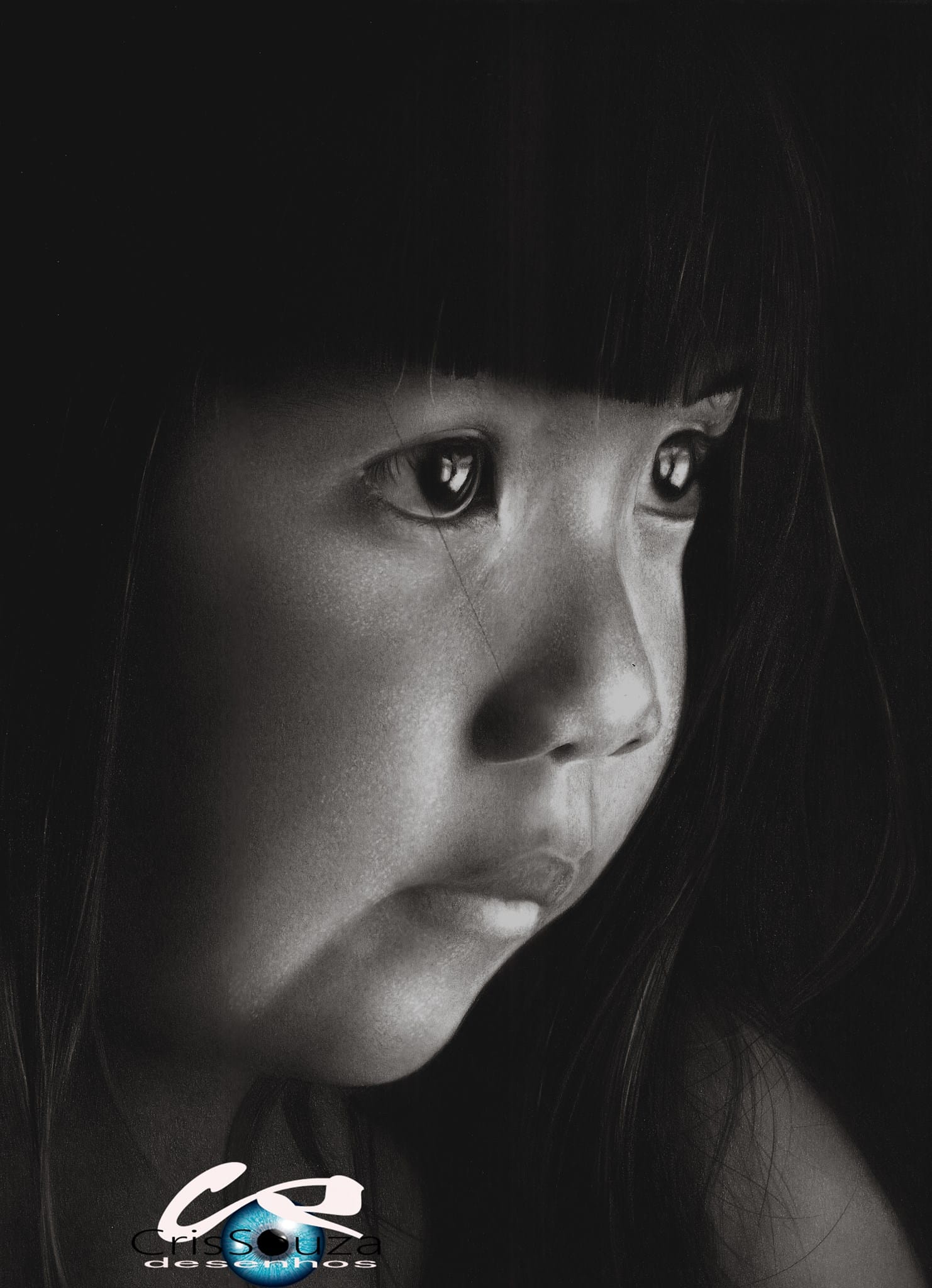 Desenho realista feito à mão — Desenho de Cristina Souza #dr311 | Desenhos Realistas