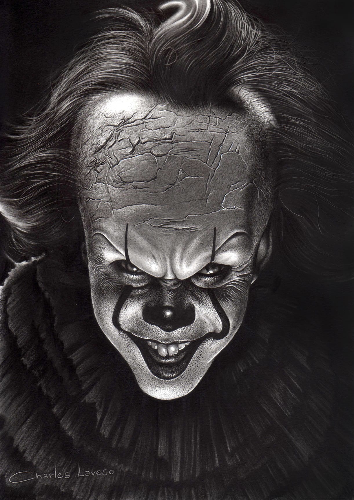 Desenho realista feito à mão — Pennywise - Charles Laveso #dr332 | Desenhos Realistas
