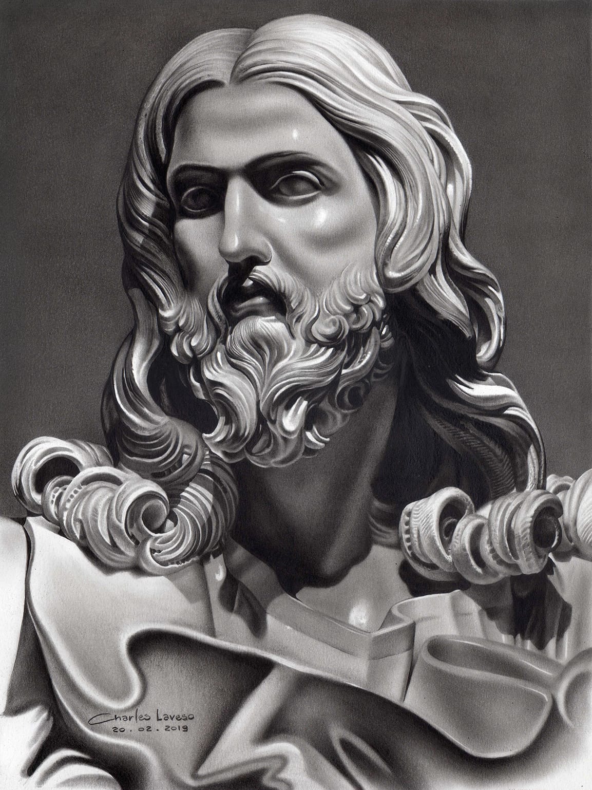 Desenho realista feito à mão — Charles Laveso 2019 #dr347 | Desenhos Realistas