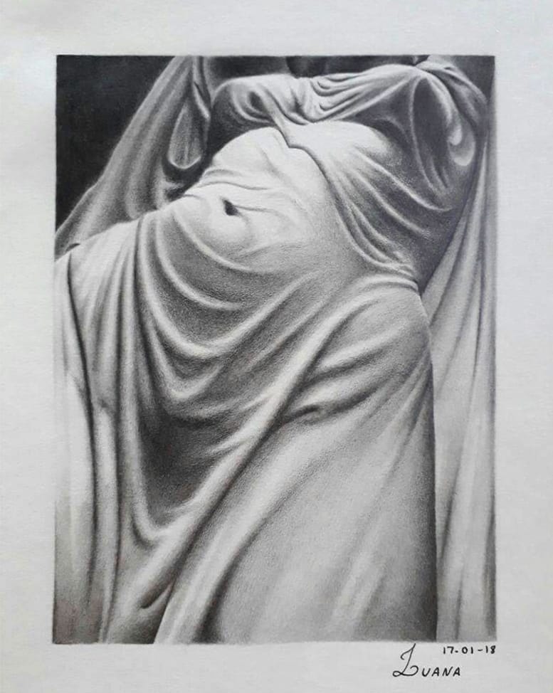 Desenho realista feito à mão — Luana Ribeiro Dos Santos - Curso Virtual de Realismo para Iniciantes #dr391 | Desenhos Realistas