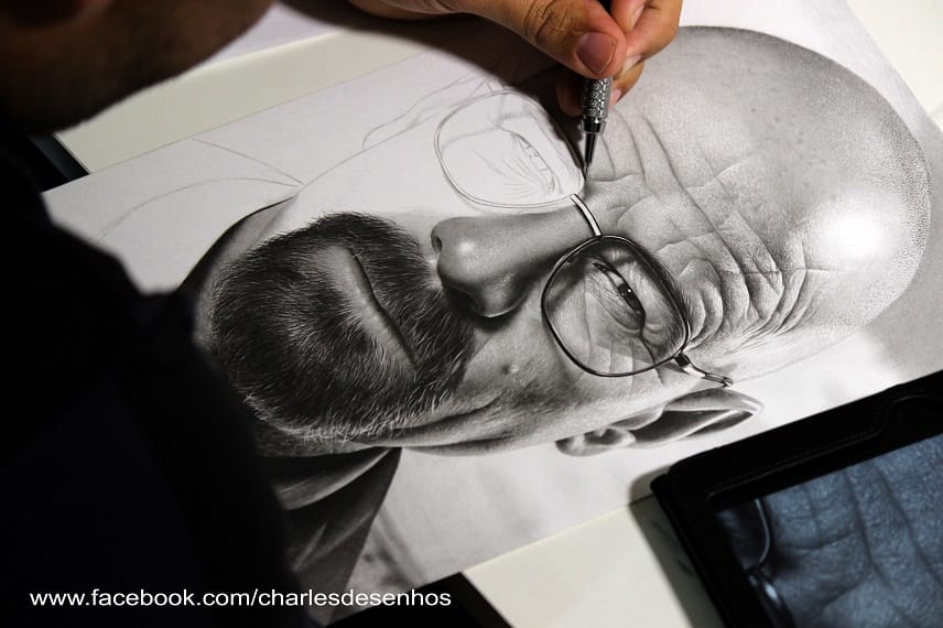 Desenho realista feito à mão — Charles Laveso - Em andamento... #dr409 | Desenhos Realistas