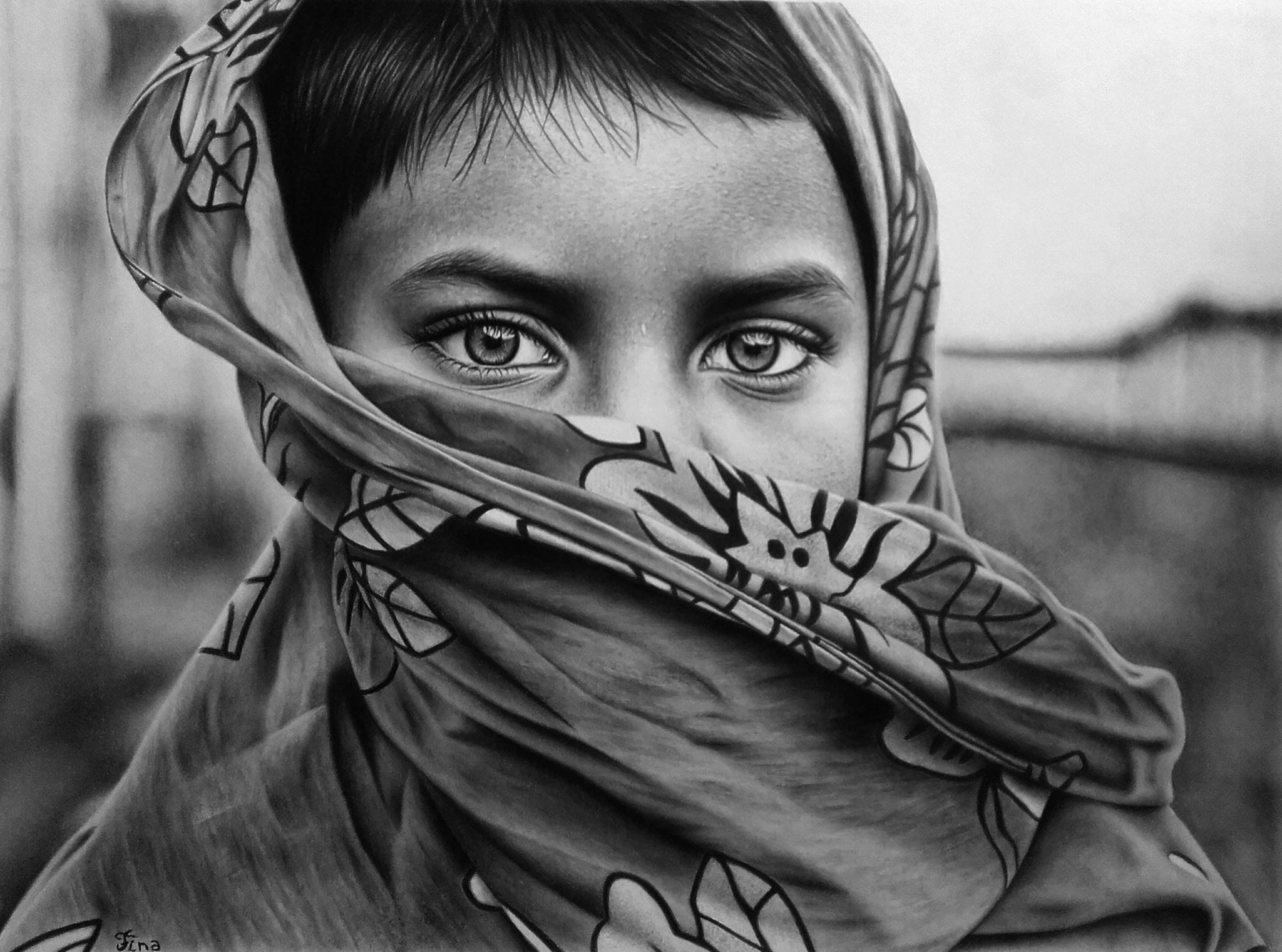 Desenho realista feito à mão — Fina Abellán Martínez_ #dr482 | Desenhos Realistas