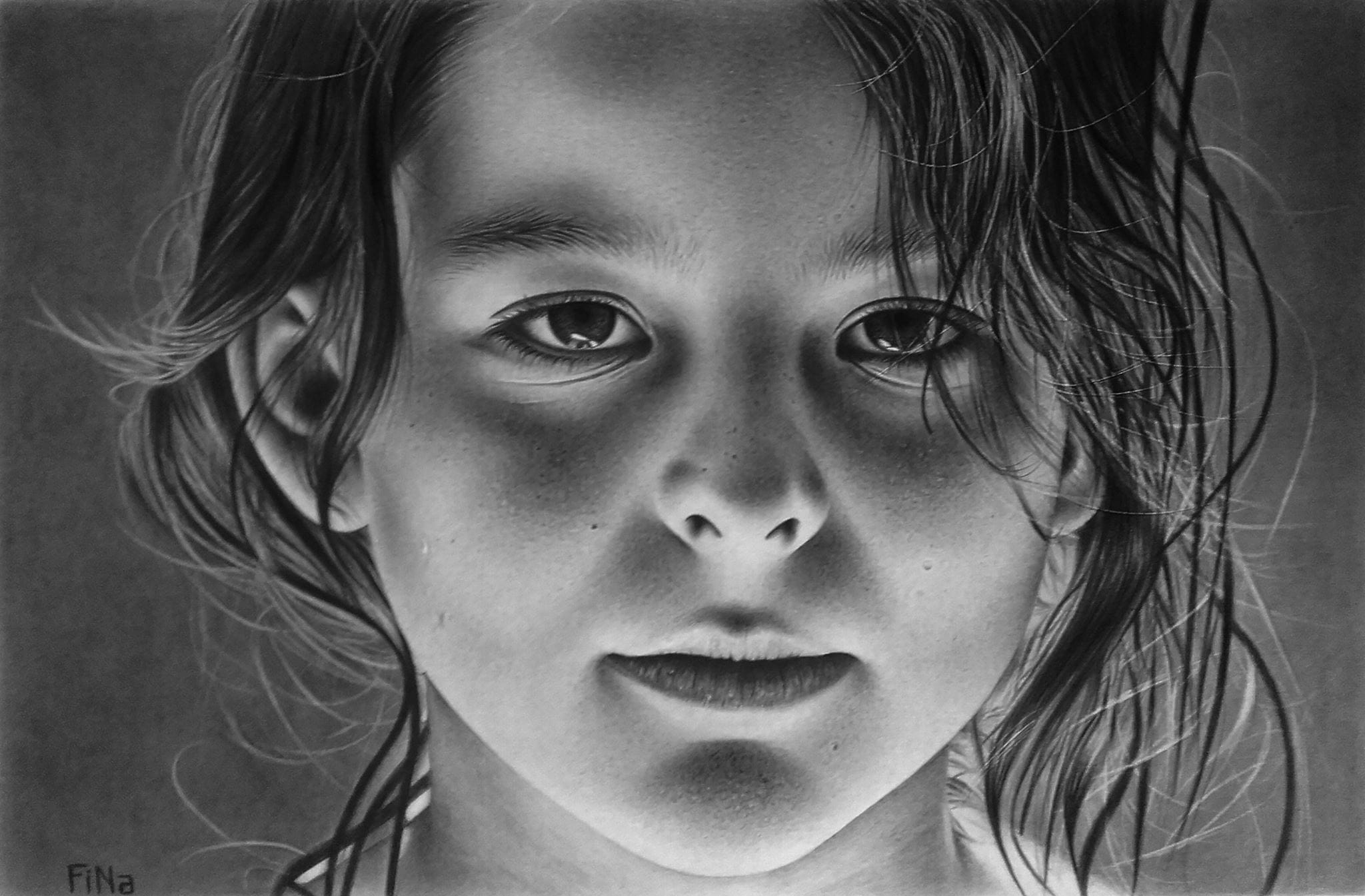 Desenho realista feito à mão — Fina_Abell+ín_Mart+¡nez #dr491 | Desenhos Realistas