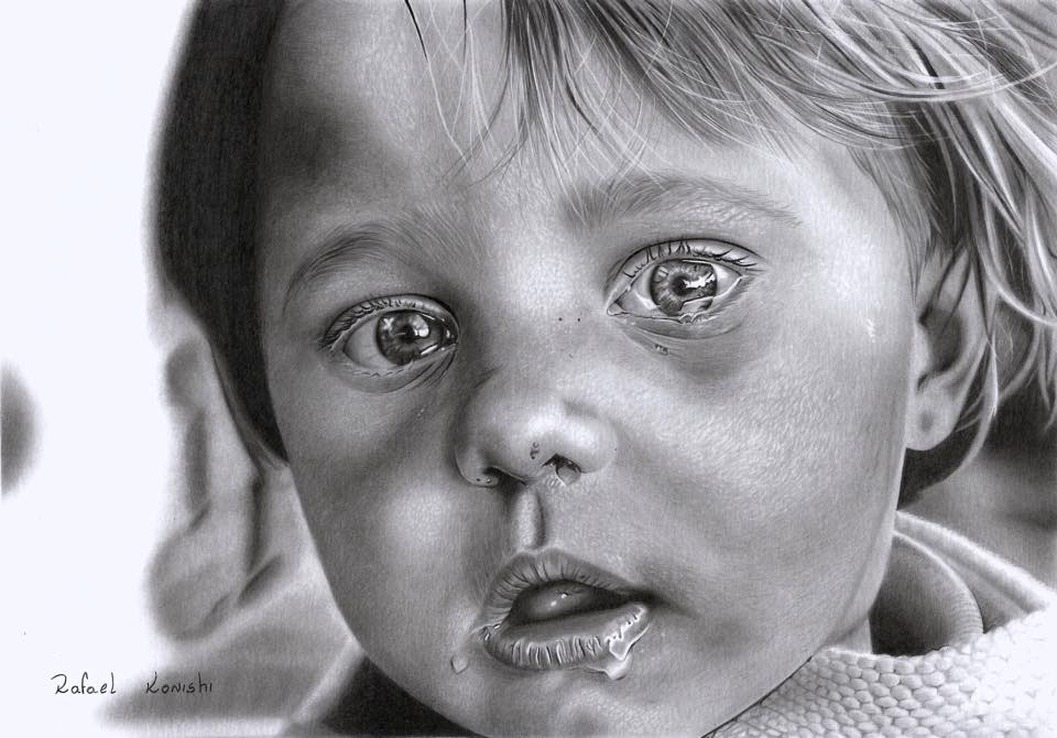 Desenho realista feito à mão — Desenho de Rafael Konishi (Curso Virtual) #dr50 | Desenhos Realistas