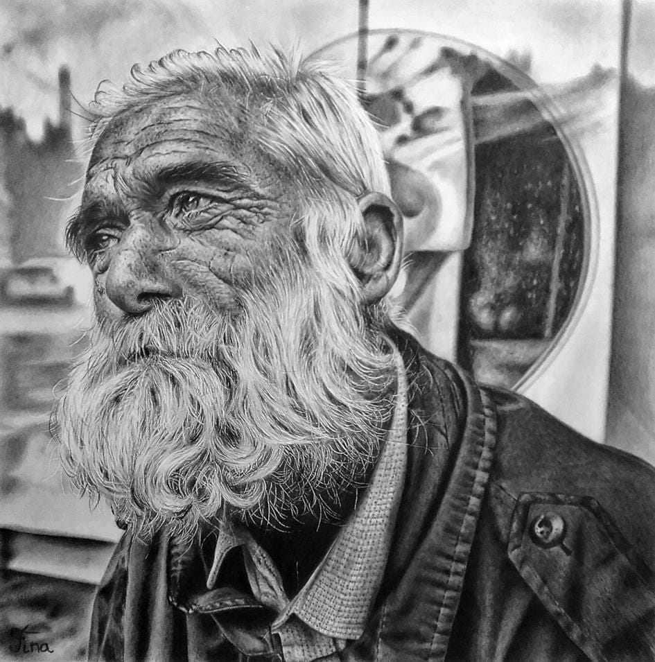 Desenho realista feito à mão — Desenho de Fina Abellán Martínez (Espanha) (Curso Virtual) #dr6 | Desenhos Realistas