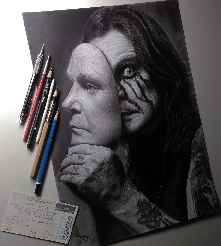 Desenho realista por aluno Thiago Souza