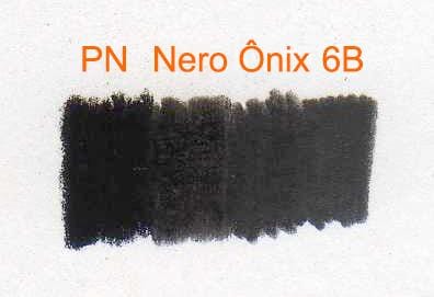 Comparação de tons entre Pierre Noire, Nero, Dark Onix e grafite 6B