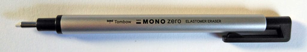 Caneta borracha Mono Zero Tombow, uma das mais finas do mercado