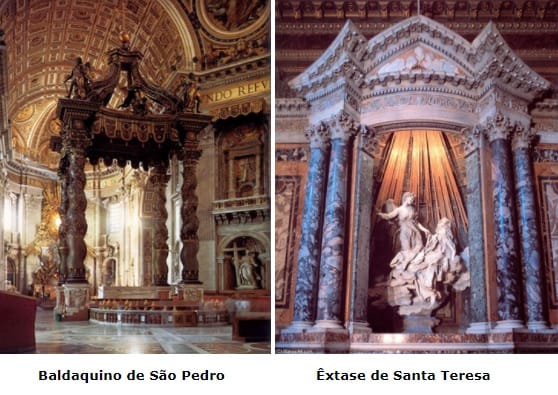 Escultura barroca de Bernini demonstrando movimento e dramaticidade