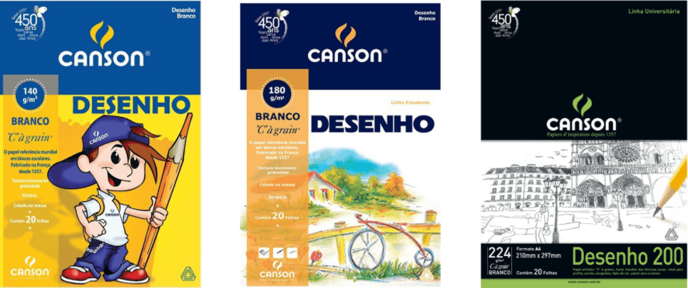 Textura do papel Canson C à Grain 180g/m²