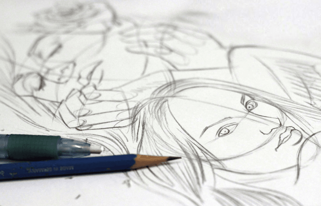 traço de desenhos