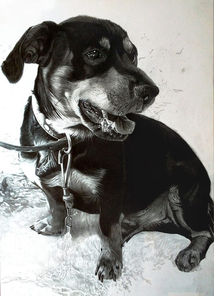 Desenho realista de retrato feito por encomenda