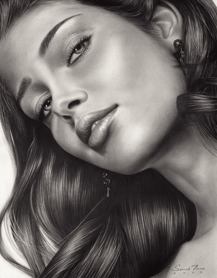 Retrato realista finalizado após um mês de estudo intensivo com método iterativo